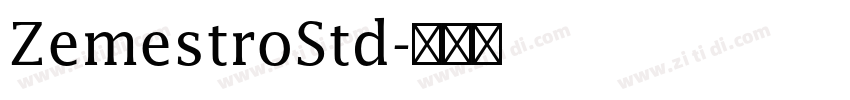 ZemestroStd字体转换
