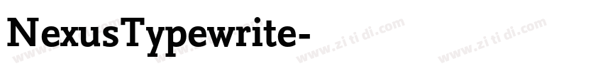 NexusTypewrite字体转换