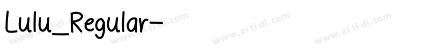 Lulu_Regular字体转换