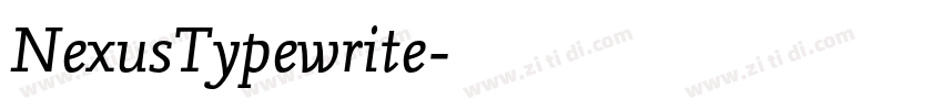 NexusTypewrite字体转换