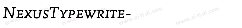 NexusTypewrite字体转换