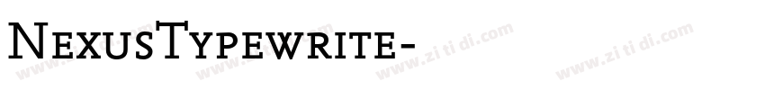 NexusTypewrite字体转换