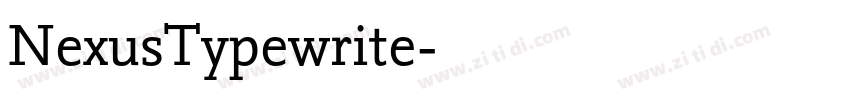 NexusTypewrite字体转换
