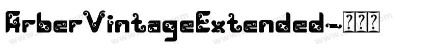 ArberVintageExtended字体转换