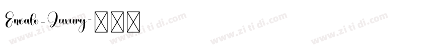Envalo_Luxury字体转换