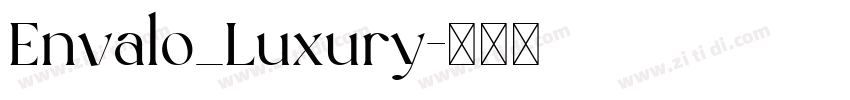 Envalo_Luxury字体转换
