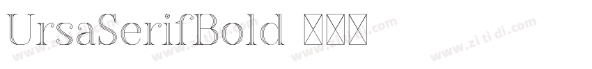 UrsaSerifBold字体转换