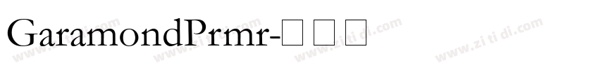 GaramondPrmr字体转换