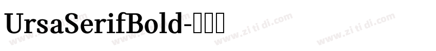 UrsaSerifBold字体转换