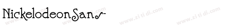 NickelodeonSans字体转换