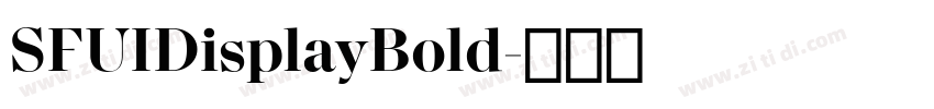 SFUIDisplayBold字体转换