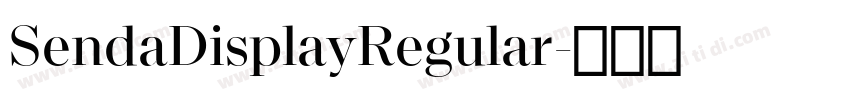 SendaDisplayRegular字体转换
