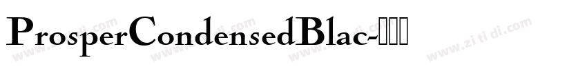 ProsperCondensedBlac字体转换