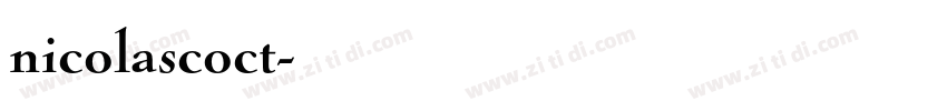 nicolascoct字体转换