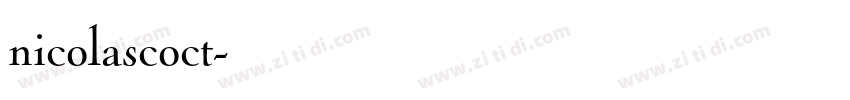 nicolascoct字体转换
