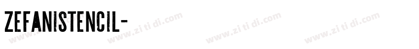 ZefaniStencil字体转换
