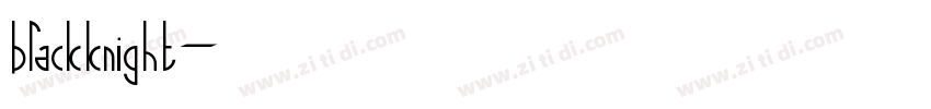 blackknight字体转换