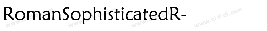 RomanSophisticatedR字体转换