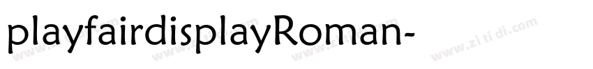 playfairdisplayRoman字体转换