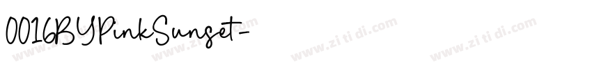 0016BYPinkSunset字体转换
