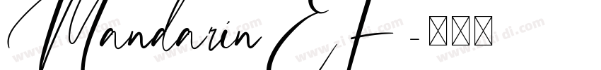 MandarinEF字体转换