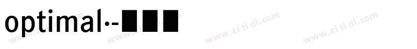 optimal·字体转换