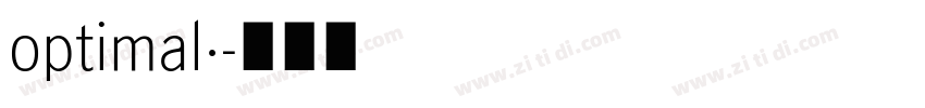 optimal·字体转换