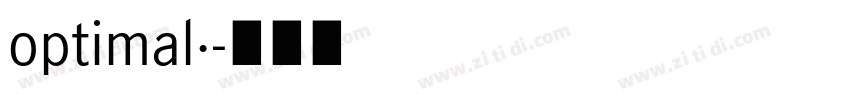 optimal·字体转换
