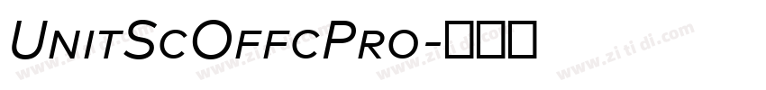UnitScOffcPro字体转换
