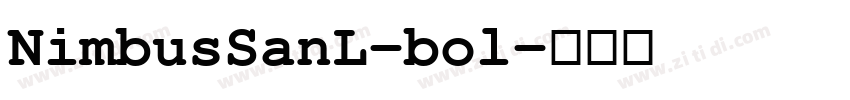 NimbusSanL-bol字体转换