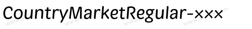 CountryMarketRegular字体转换