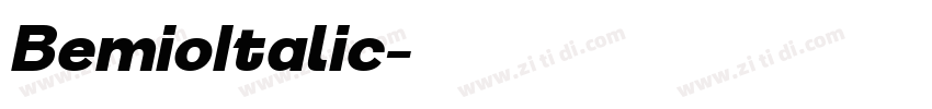 BemioItalic字体转换