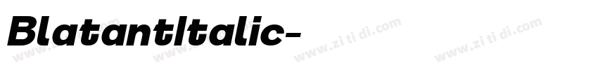 BlatantItalic字体转换