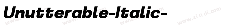 Unutterable-Italic字体转换