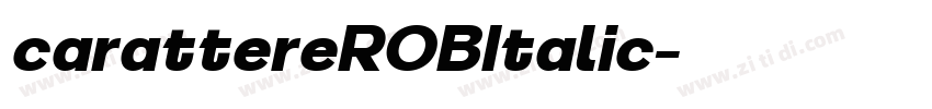 carattereROBItalic字体转换