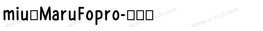 miuのMaruFopro字体转换