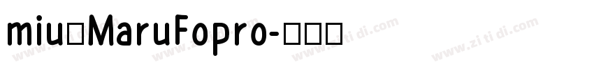 miuのMaruFopro字体转换