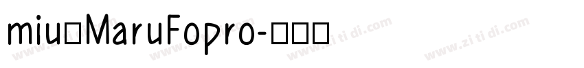 miuのMaruFopro字体转换