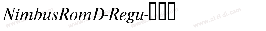 NimbusRomD-Regu字体转换
