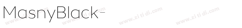 MasnyBlack字体转换