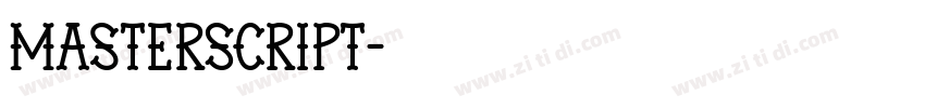 MasterScript字体转换