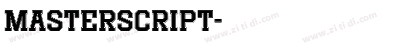 MasterScript字体转换