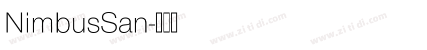 NimbusSan字体转换