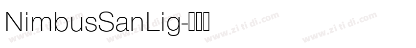 NimbusSanLig字体转换