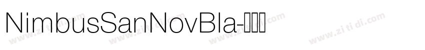 NimbusSanNovBla字体转换
