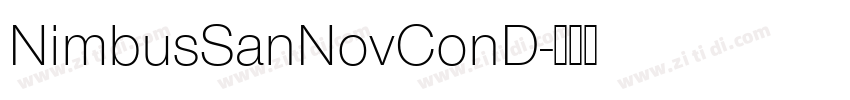NimbusSanNovConD字体转换
