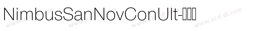 NimbusSanNovConUlt字体转换