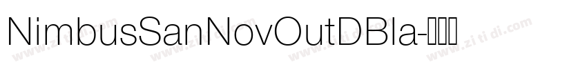 NimbusSanNovOutDBla字体转换