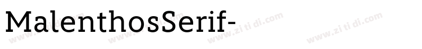 MalenthosSerif字体转换