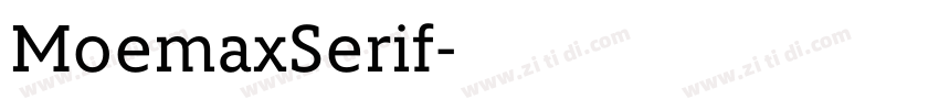 MoemaxSerif字体转换